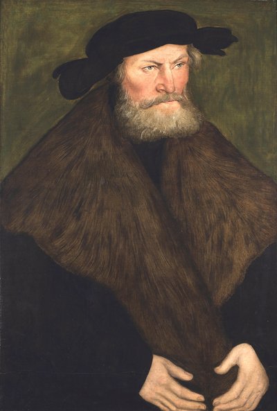 Portret van hertog Hendrik de Vrome van Saksen (1528) door Lucas the Elder Cranach