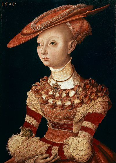 Portret van een dame door Lucas the Elder Cranach
