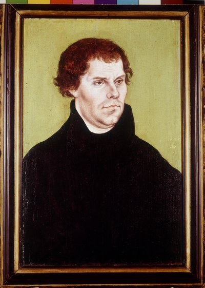 Portret van Maarten Luther, Schilderij door Carnach door Lucas the Elder Cranach