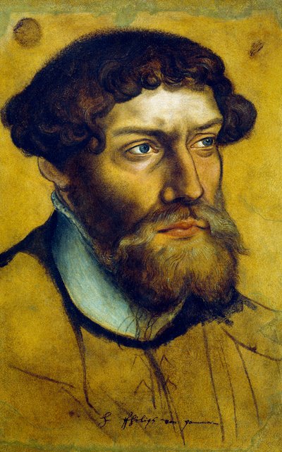 Portret van Filips I, Hertog van Pommeren, tekening door Lucas the Elder Cranach