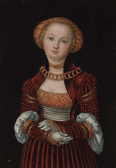 Portret van een vrouw door Lucas the Elder Cranach