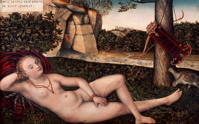 Liggende Diana door Lucas the Elder Cranach