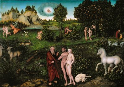Paradijs door Lucas the Elder Cranach
