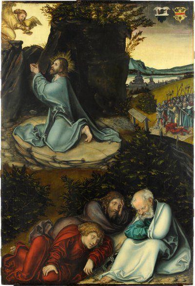 De Agonie in de Tuin, door Lucas Cranach de Oude (1472-1553). Olie op hout, ca. 1540. Afmetingen: 86,5x58,5 cm. Museum Kunstpalast, Düsseldorf door Lucas the Elder Cranach
