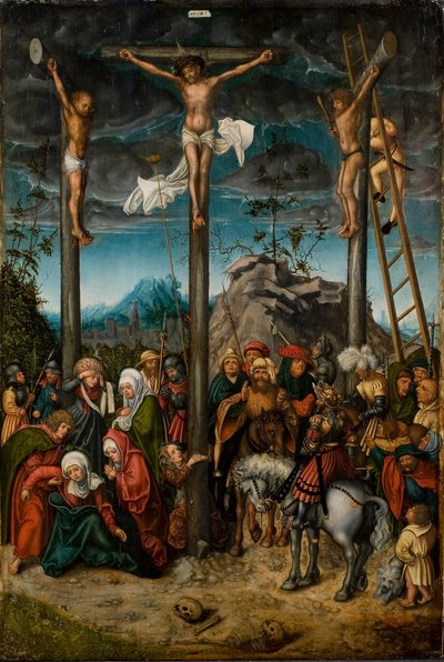 De Kruisiging door Lucas the Elder Cranach