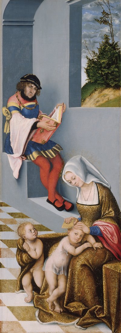 De Heilige Verwantschap (zogenaamde Torgau Altaarstuk) rechter paneel door Lucas the Elder Cranach