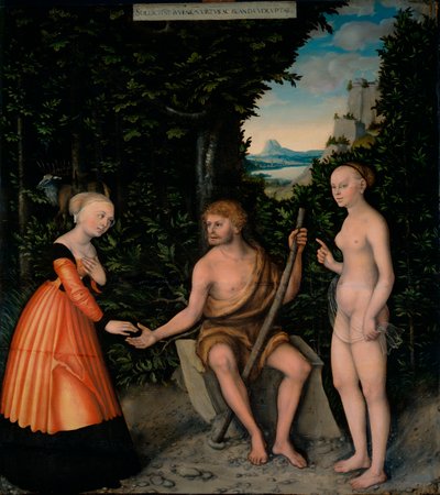 De keuze van Hercules (uit de werken van Hercules) door Lucas the Elder Cranach