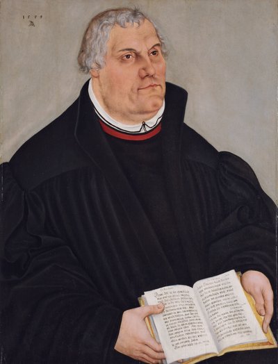 Portret van Martin Luther door Lucas the Younger Cranach