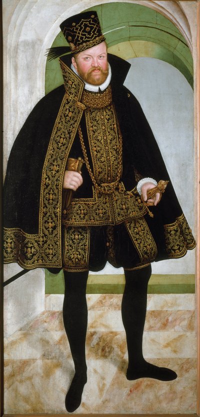 Portret van keurvorst Augustus I van Saksen door Lucas the Younger Cranach