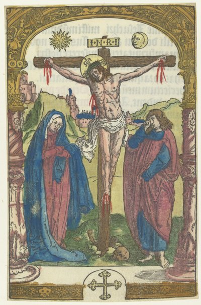 Christus aan het kruis door Lucas van Leyden (attributed to)