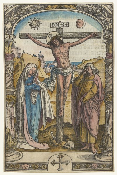 Christus aan het kruis door Lucas van Leyden (attributed to)