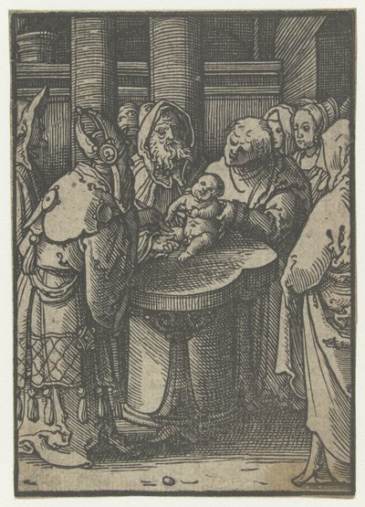 De besnijdenis van Christus door Lucas van Leyden (attributed to)
