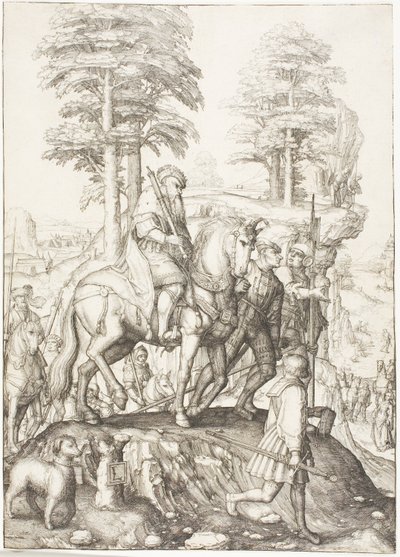 Abigail voor David door Lucas van Leyden