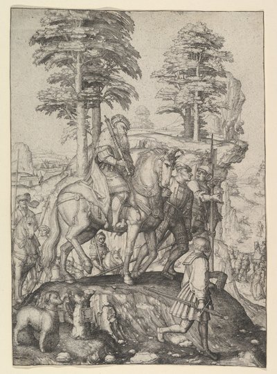 Abigail voor David door Lucas van Leyden