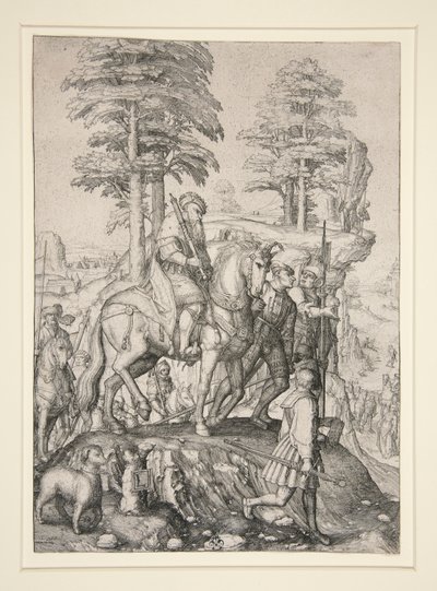 Abigail voor David door Lucas van Leyden