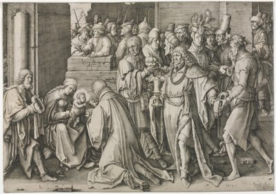 Aanbidding der Wijzen door Lucas van Leyden