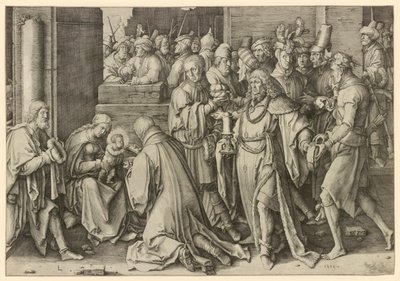 Aanbidding der wijzen door Lucas van Leyden