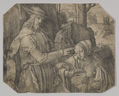 Christus verschijnt aan St. Maria Magdalena als tuinman, 1519 door Lucas van Leyden