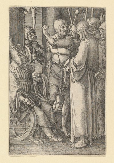 Christus voor Annas, 1521 door Lucas van Leyden