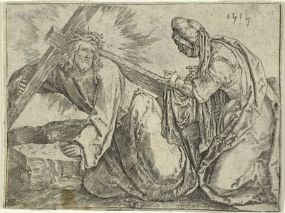 Christus draagt het kruis door Lucas van Leyden