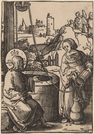 Christus en de vrouw van Samaria door Lucas van Leyden