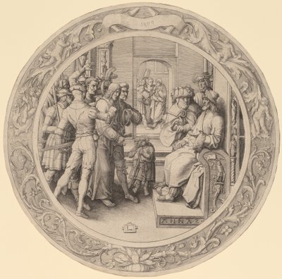 Christus voor Annas door Lucas van Leyden