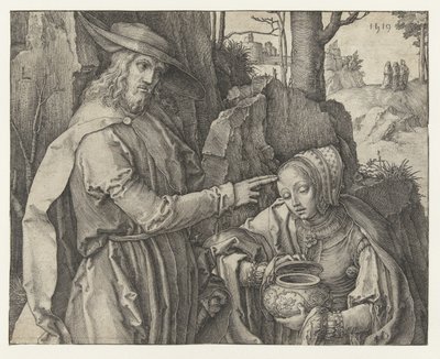 Christus verschijnt aan Maria Magdalena door Lucas van Leyden