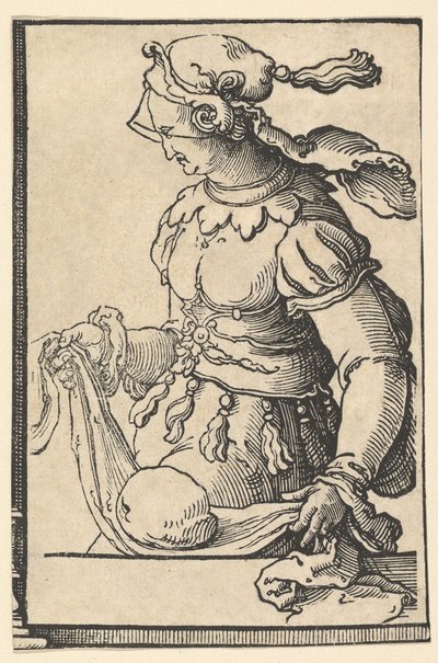 Cumeense Sibylle, uit de serie Sibyllen, ca. 1530 door Lucas van Leyden
