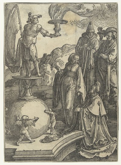 De afgoderij van Salomo door Lucas van Leyden
