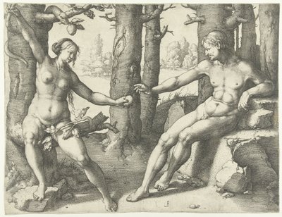 De zondeval door Lucas van Leyden