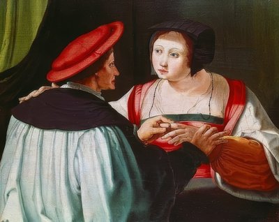 De verloving. Circa 1530 door Lucas van Leyden