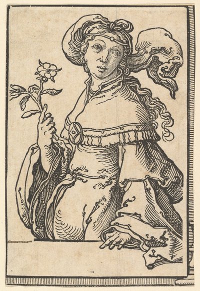 Erythrese Sibylle, uit de serie Sibyllen door Lucas van Leyden