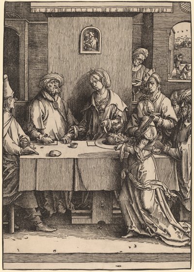Herodes en Herodias door Lucas van Leyden