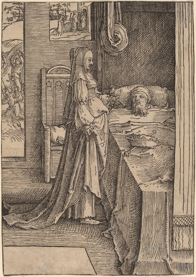 Izebel en Achab door Lucas van Leyden