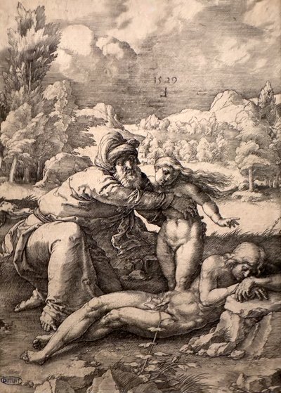 De schepping van Eva door Lucas van Leyden