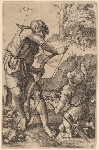 Lamech en Kaïn door Lucas van Leyden