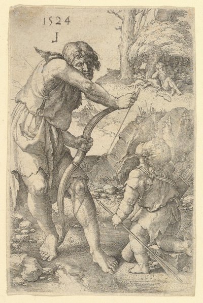 Lamech en Kaïn, 1524 door Lucas van Leyden