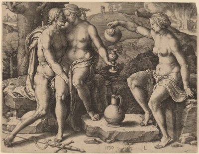 Lot en zijn dochters door Lucas van Leyden