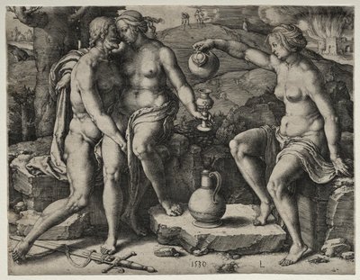 Lot en zijn dochters door Lucas van Leyden