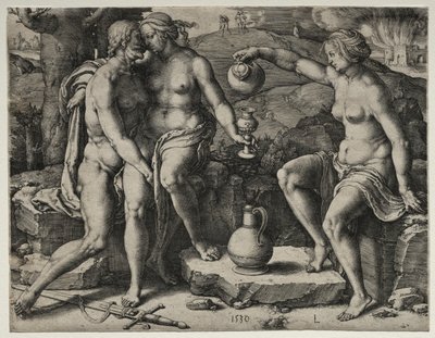 Lot en zijn dochters door Lucas van Leyden