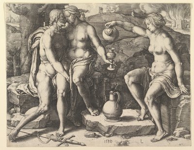 Lot en zijn dochters door Lucas van Leyden