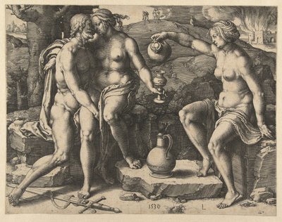 Lot en zijn dochters door Lucas van Leyden