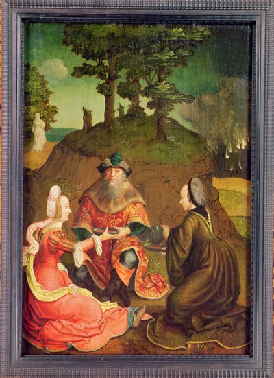 Lots dochters laten hun vader wijn drinken, c.1508-15 door Lucas van Leyden