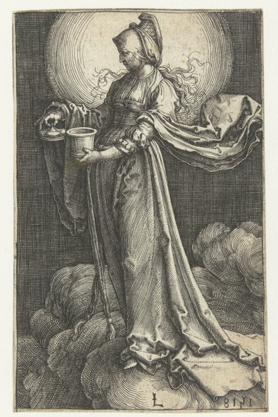 Maria Magdalena in de wolken door Lucas van Leyden