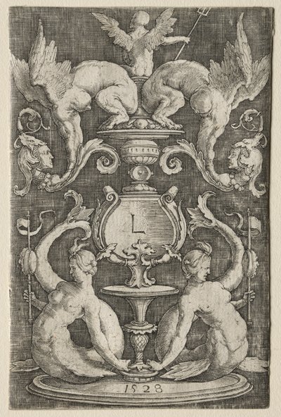 Paneel van ornament door Lucas van Leyden
