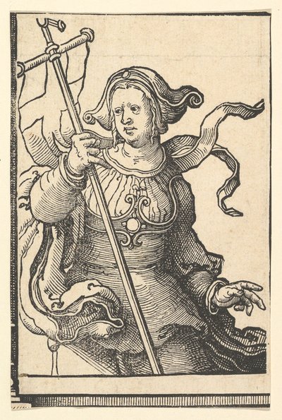 Phrygische Sibylle, uit de serie van Sibyllen door Lucas van Leyden