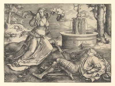 Pyramus en Thisbe, 1514 door Lucas van Leyden