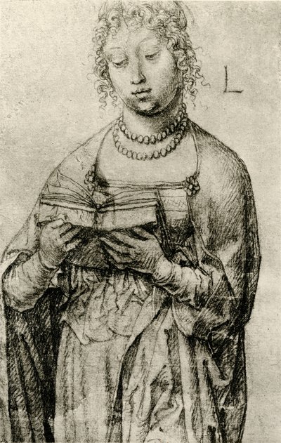 Lezend meisje door Lucas van Leyden