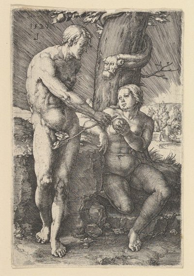 De zonde van Adam en Eva door Lucas van Leyden