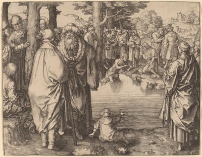 De Doop van Christus in de Jordaan door Lucas van Leyden
